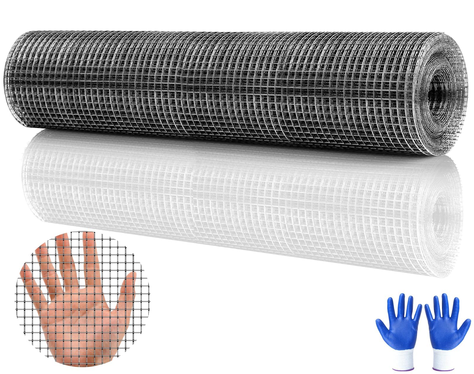 Mbsomnus Rodent Proofing Wire Mesh 400mm x 5m Galvanized Wire Mesh Rodent Mesh Roll Welded Metal Mesh Rat Mesh for Home Garden Blocks Mouse Squirrels Birds Filling Gaps Protecting Vegetables Chickens-image-46