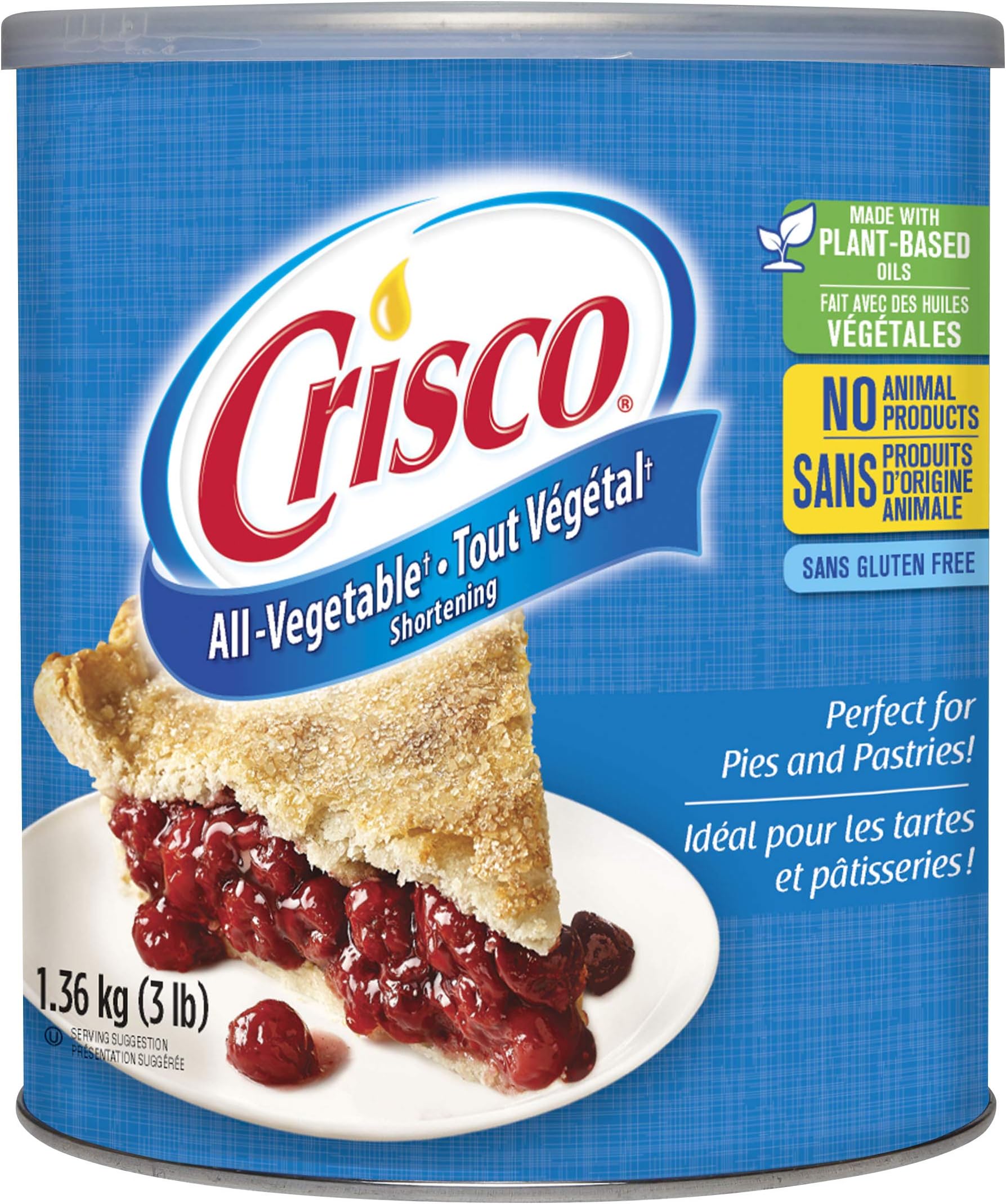Crisco All-Vegetable Shortening 1.36kg/3lbs.