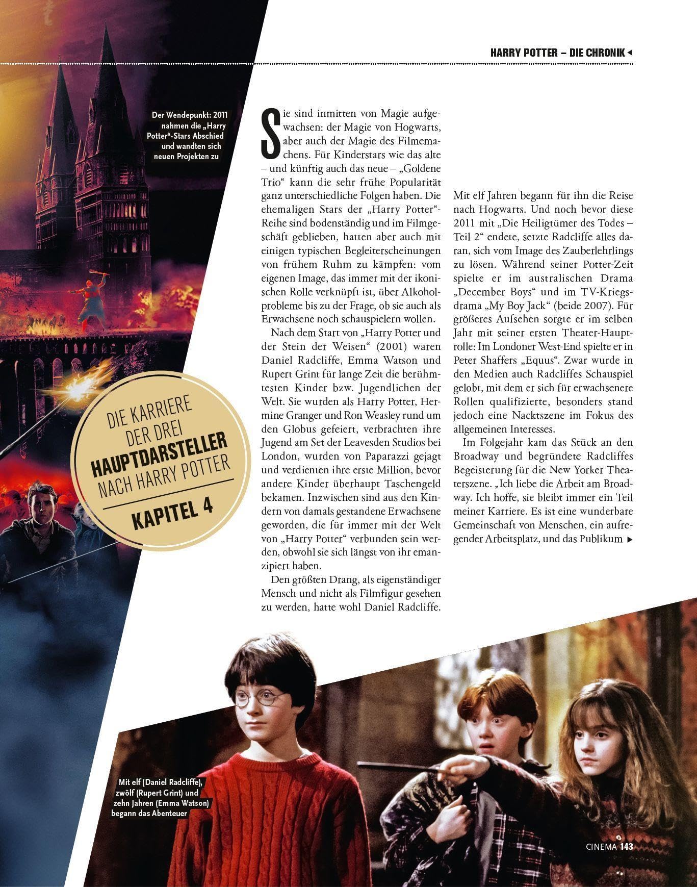 Cinema präsentiert: Harry Potter - Die Chronik (Erweiterte Neuausgabe): Plus: Drehorte, Theaterstücke, Studiotour u.v.m.