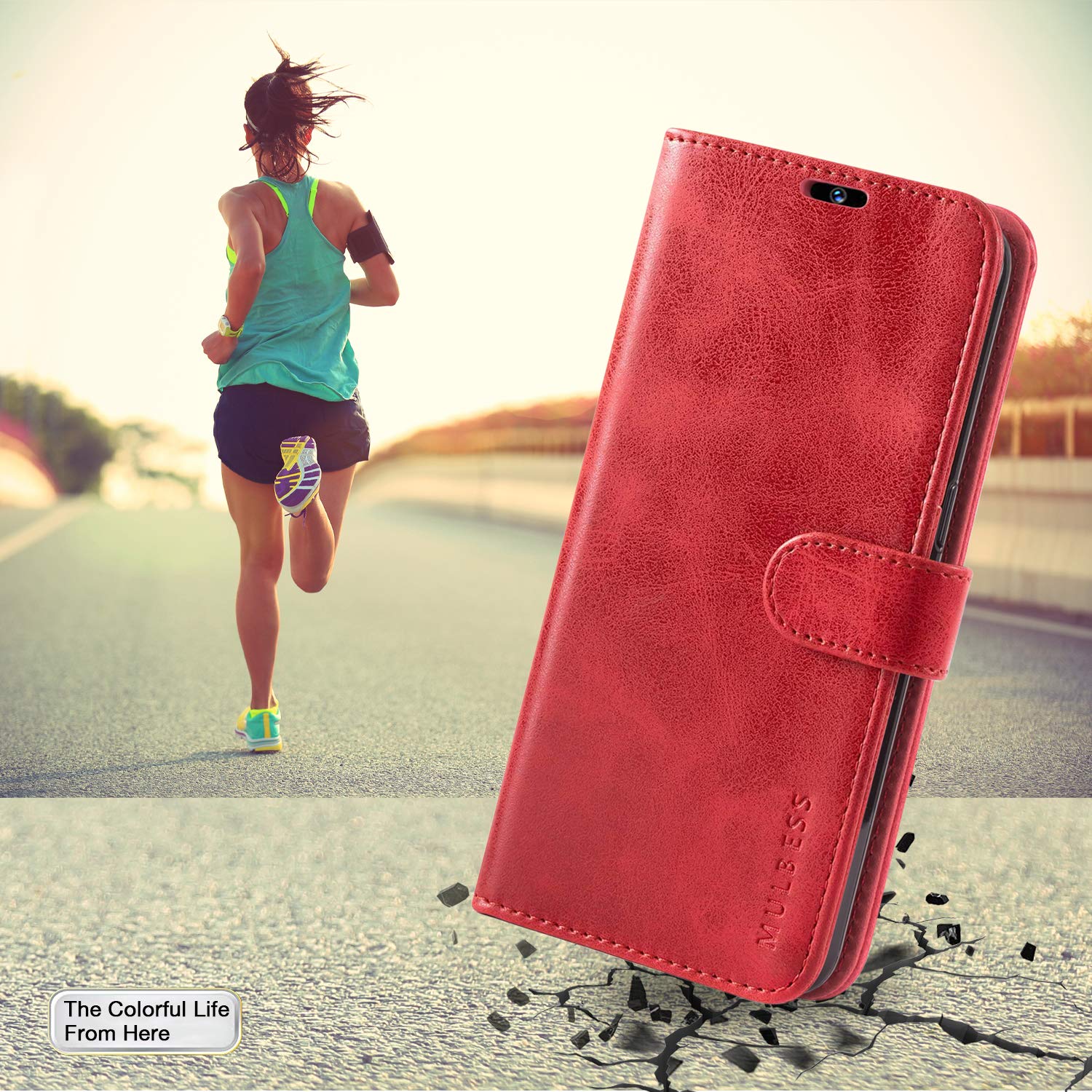 Custodia A Libro Con Magnetica Per Huawei P40 Lite 4G - Tasca Porta Carte E Supporto - Finta Pelle Vintage Vino Rosso - 4
