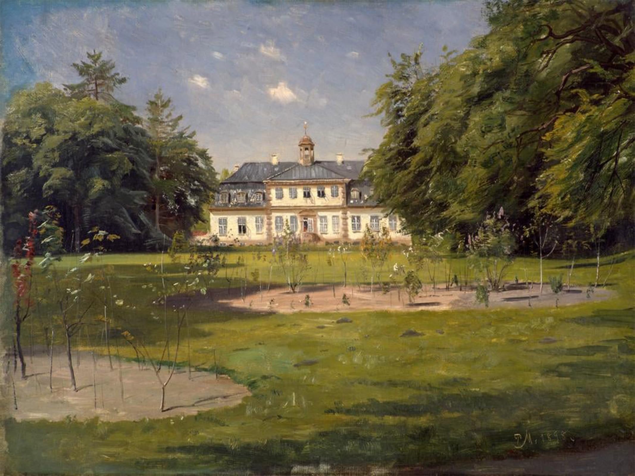 ARTXLXXBN Famous Print Painting Colorful Art Print Worry Fri Castle by Peder Monsted Canvas Art Decorations for Home Decor 60x90cm