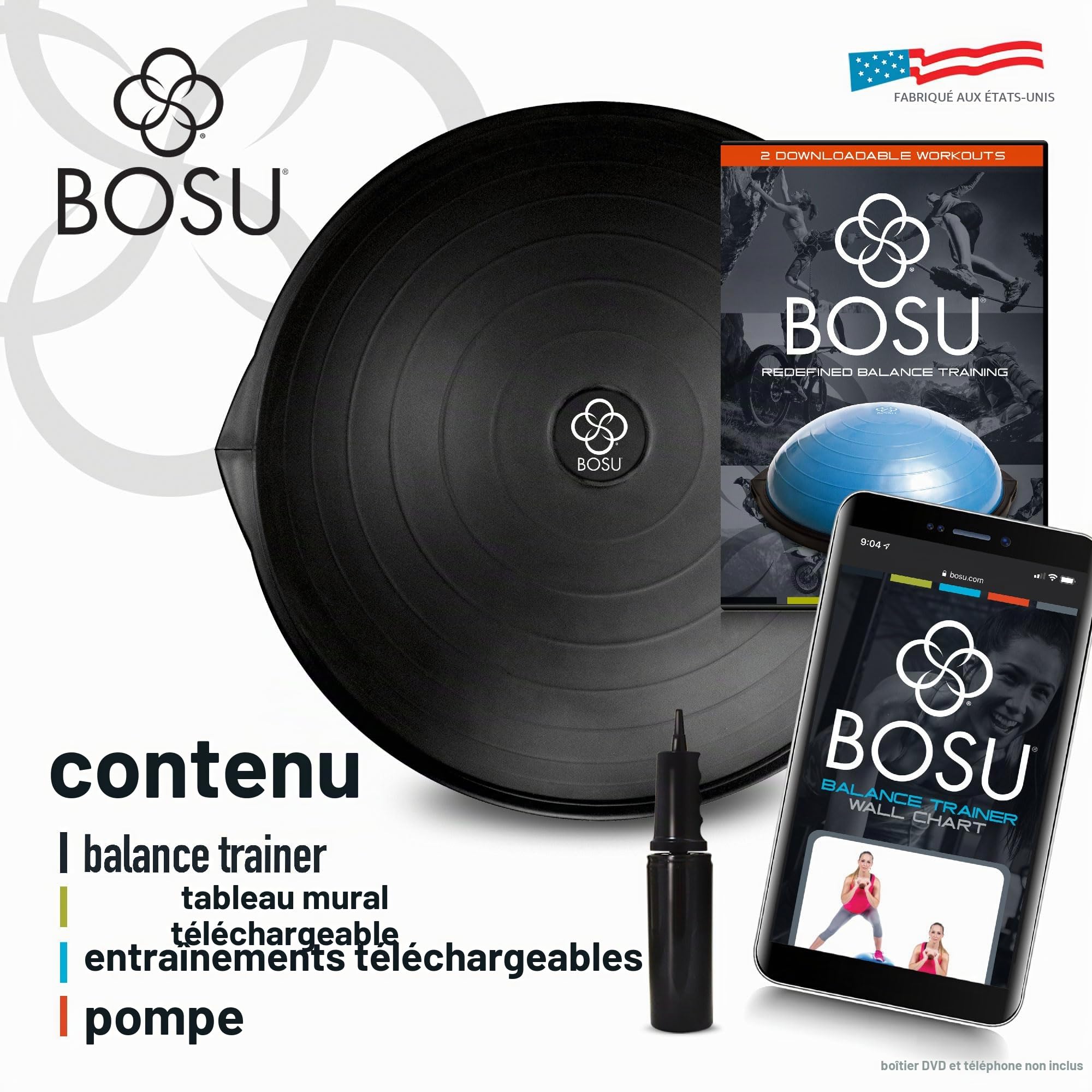 Bosu, Home Gym Equipment The Original Balance Trainer 66 cm de diamètre