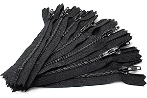 Black 8-Inch YKK Zippers for All Your Sewing Needs