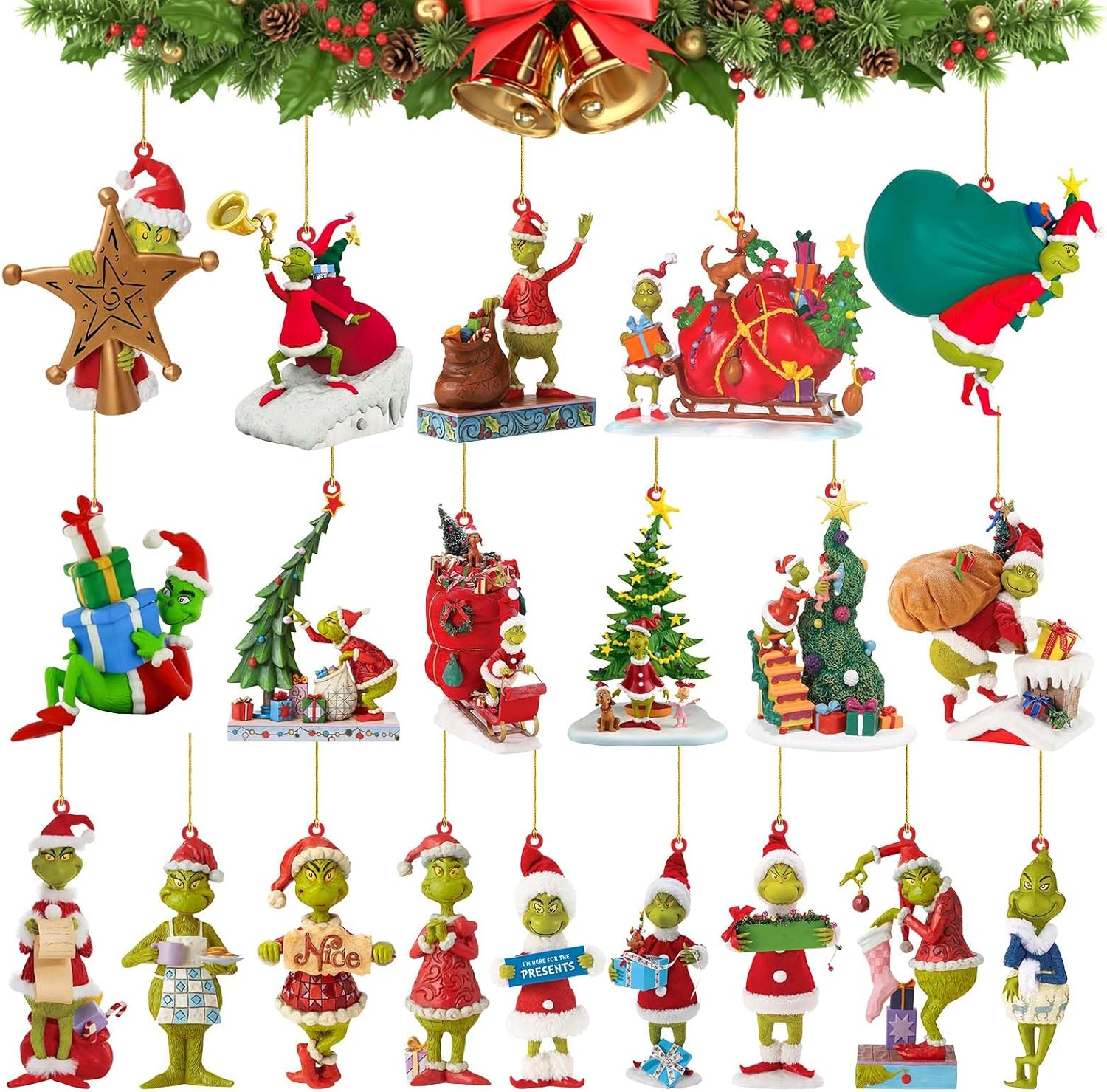 Weihnachtsbaum Anhänger Set - Eisen Weihnachtsdekoration Für Baum & Tisch