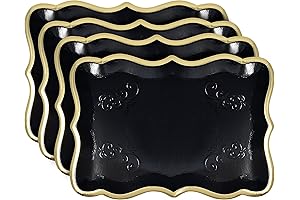 Gift Boutique Black Serving Trays for Parties