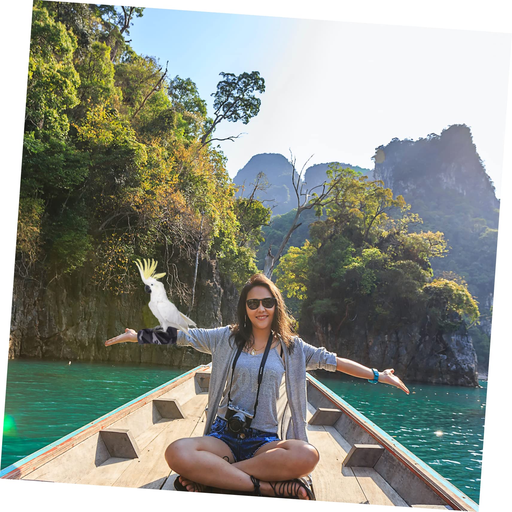 Hohopeti Pad Set Bird Protective Shawl -Scratch Shoulder Cape for Pet Handlers Vet Zoo Workers