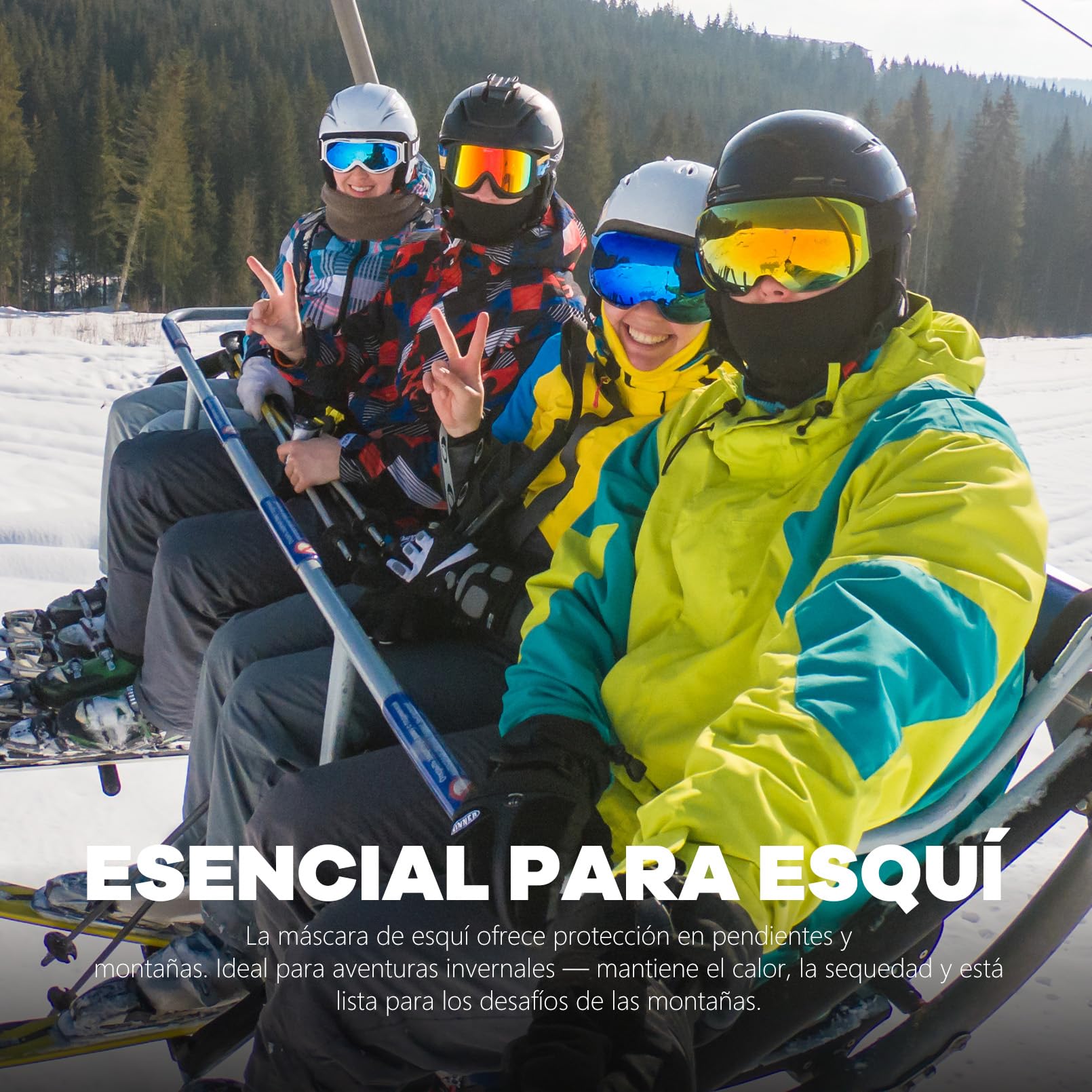 Fuinloth Pasamontañas Moto, Balaclava Verano Protector UV Deportes al Aire Libre Hombre y Mujer - 4