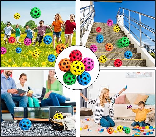 Miniatura 7 de ZHEBAG Bola espacial,Bola de rebote extremadamente alta, Bola espacial de rebote súper alta, Bola sensorial para niños, Pelota de entrenamiento de