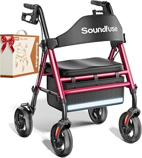 SOUNDFUSE Walkers Seniors Rollator Walker Seat