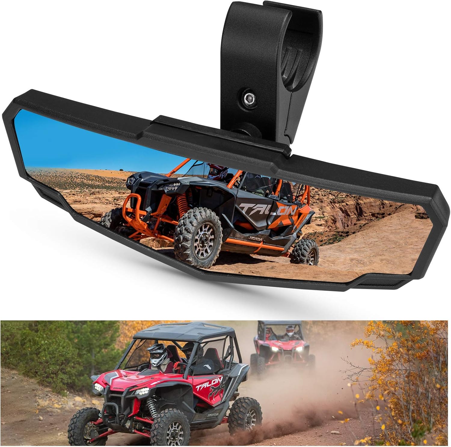 KIWI MASTER Rear View Center & Side Mirrors for 2019-2026 Honda Talon 1000R 1000X 1000X4 1000R4 Accessories Adjustable Folding Rear View Racing Mirror