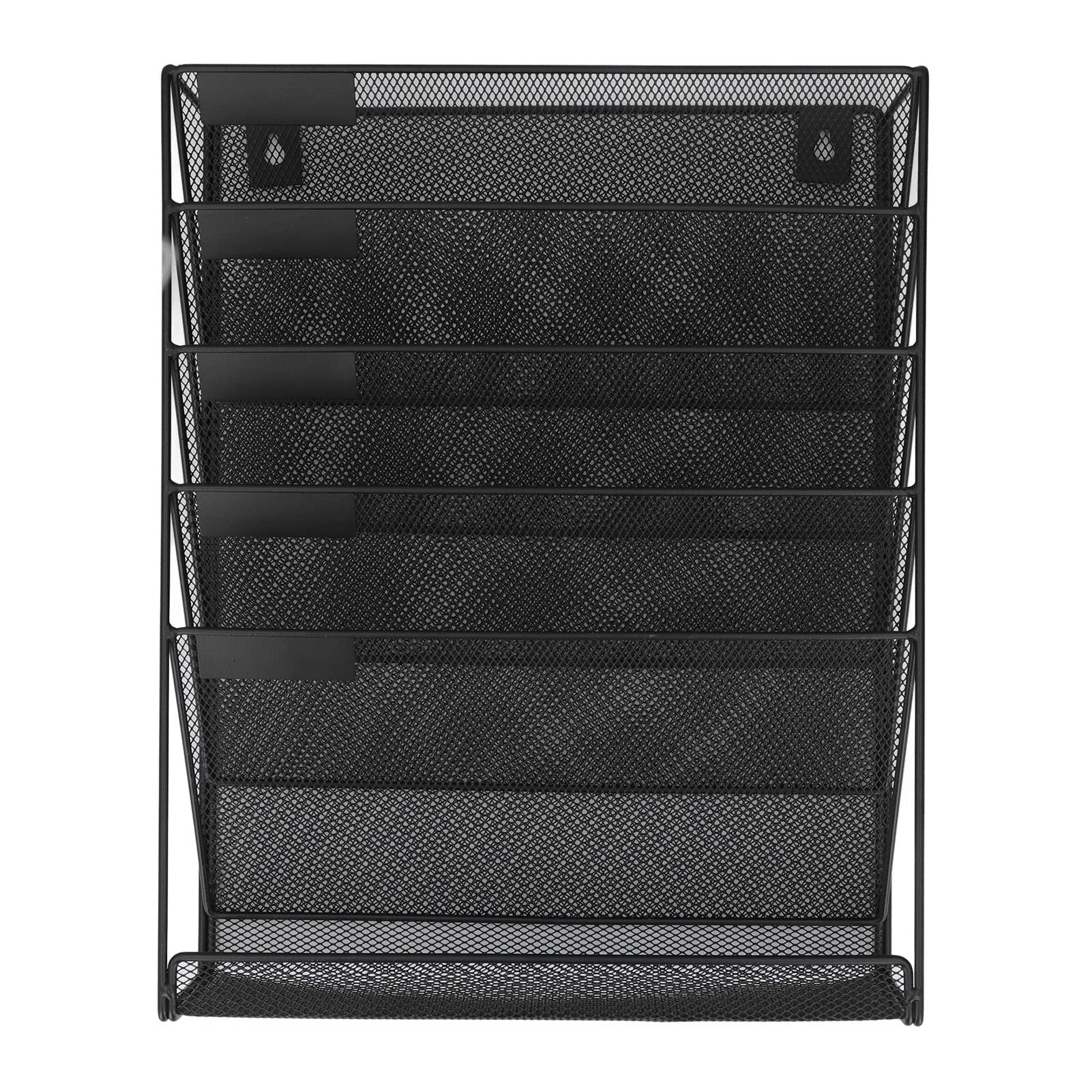Portadocumenti da Scrivania,Espositore Orizzontale A4 5 Scomparti Portadocument,Porta File da Parete Appeso Verticale per posta, portariviste, vassoi per lettere e organizer per documenti da scrivania
