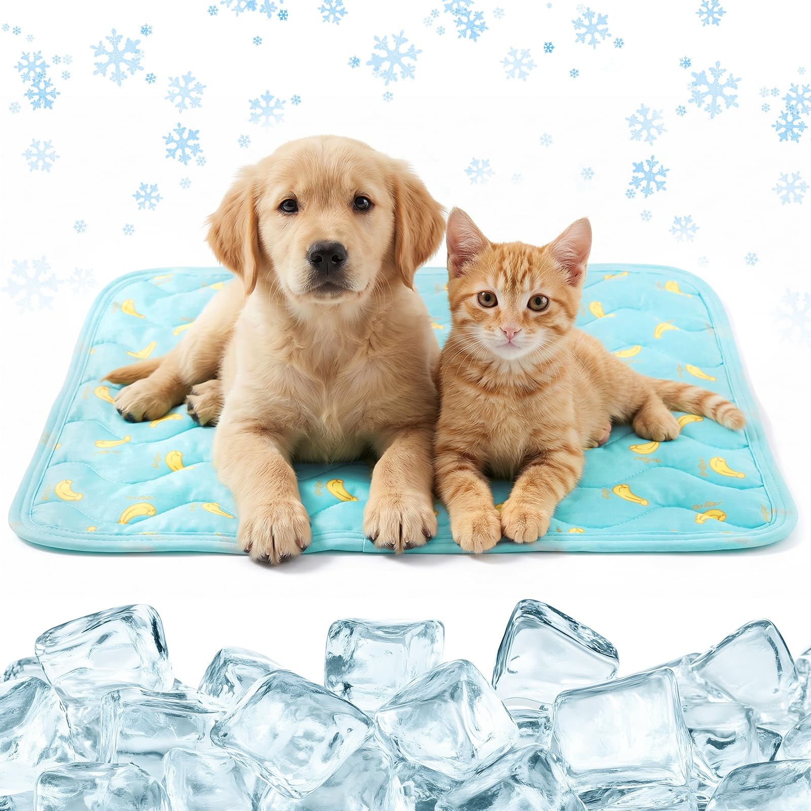 Athora Dog Cooling Mat, Washable Pet Cooling Mat,with Anti-Slip Bottom,Soft Comfortable Summer Cooling Mat for Dogs,Dog Cooling Blanket,Ice Silk Pet Cooling pad,for Kennels, Crate, Floor, Sofa, Car