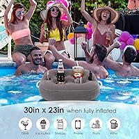 Vista 9 de Inflatable Floating Drink Holder for Pool Party Beach hot tub