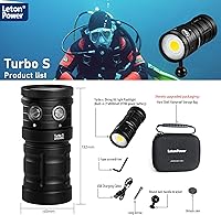 Vista 7 de Luz de buceo, LetonPower TS S 10000Lumens 3,280.8 ft luz de video subacuática, linterna de buceo, linterna impermeable con carga tipo C