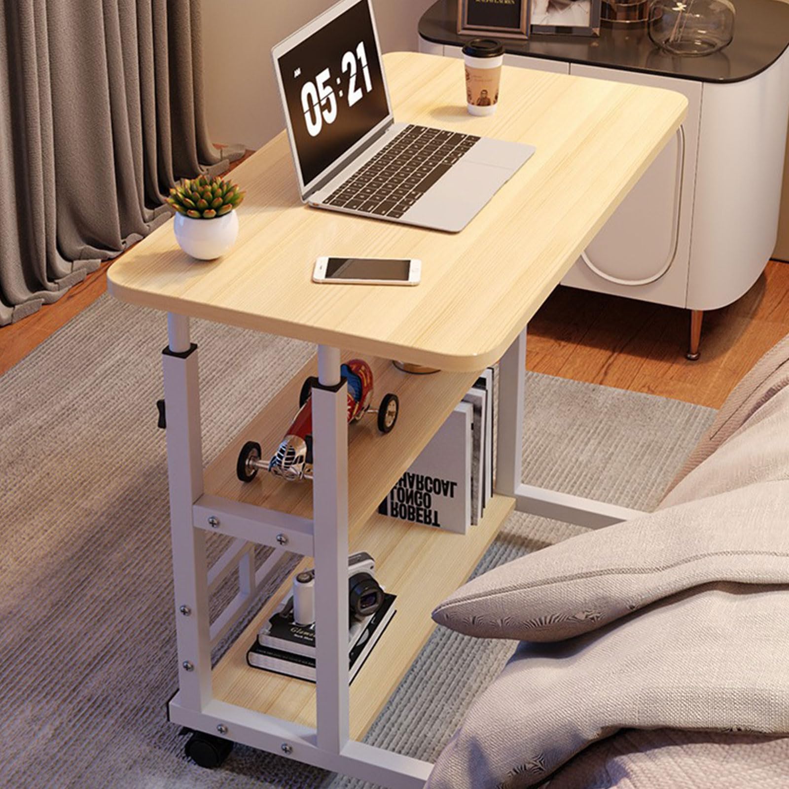 Bureau debout réglable en hauteur meuble ordinateur portable et étude