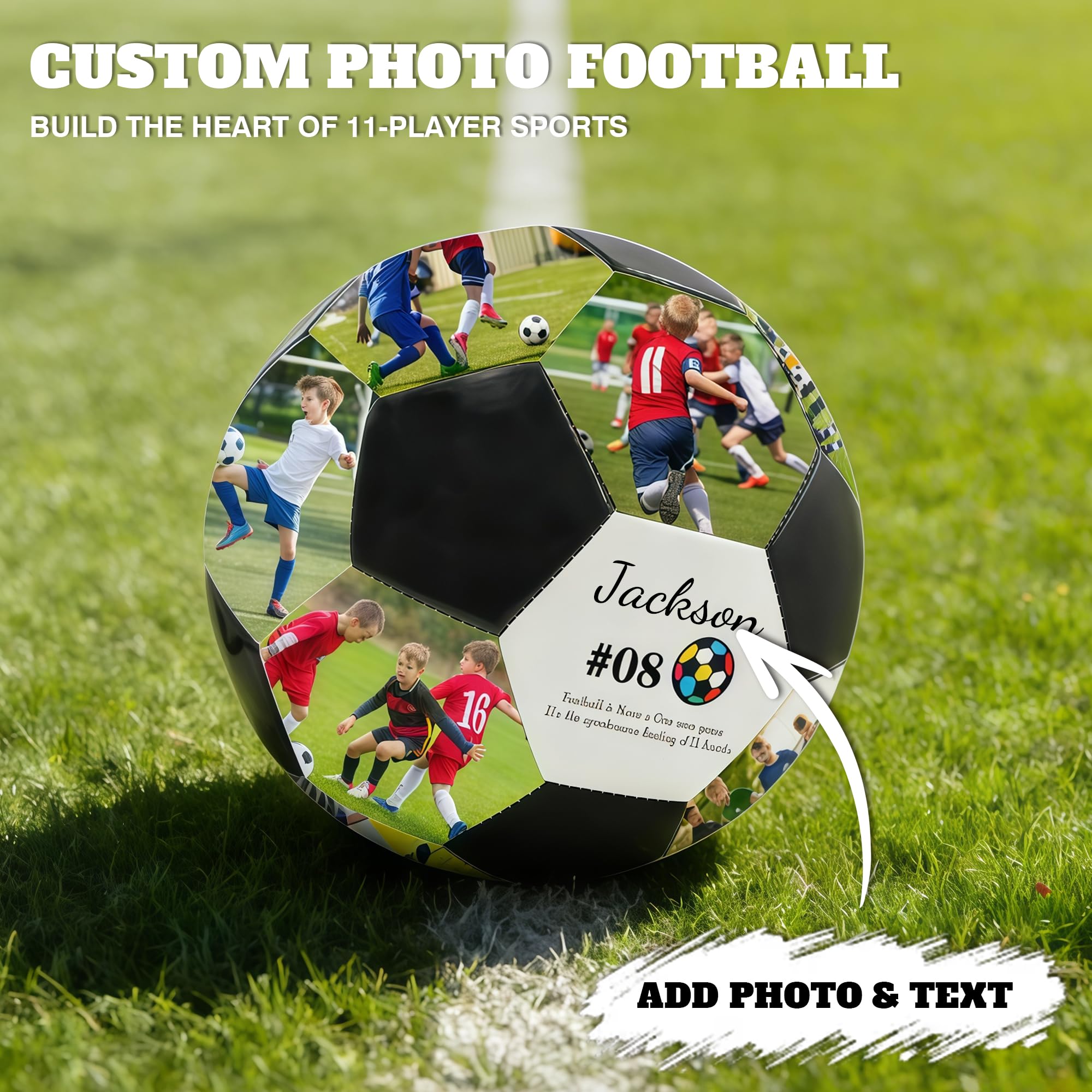 Pallone da Calcio Personalizzato con Nome e Foto - Regalo per Uomo, Papà, Fidanzato - Compleanno, Natale, Anniversario - Allenatore, Sportivo, Tifoso