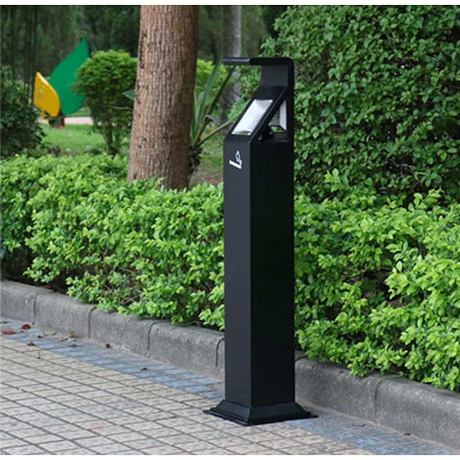 Cendrier Sur Pied Extérieur – Cendrier Commercial, Cendrier Sur Pied En Métal Noir, Poubelle De Club De Pub De Jardin De Restaurant De Cigarettes, Cendriers Intérieurs Extérieurs En Acier Inoxydable