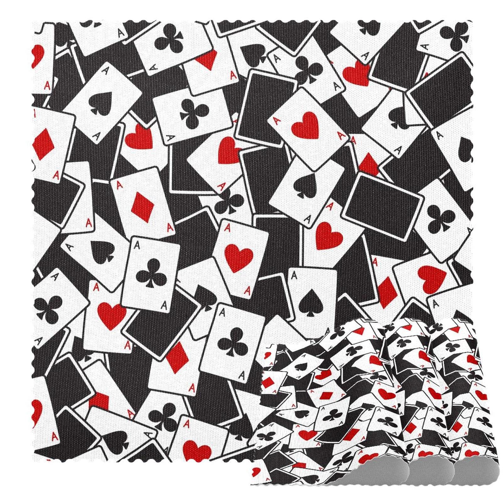 Sets de table à motif de cartes à jouer 30,5 cm antidérapants pour table de salle à manger