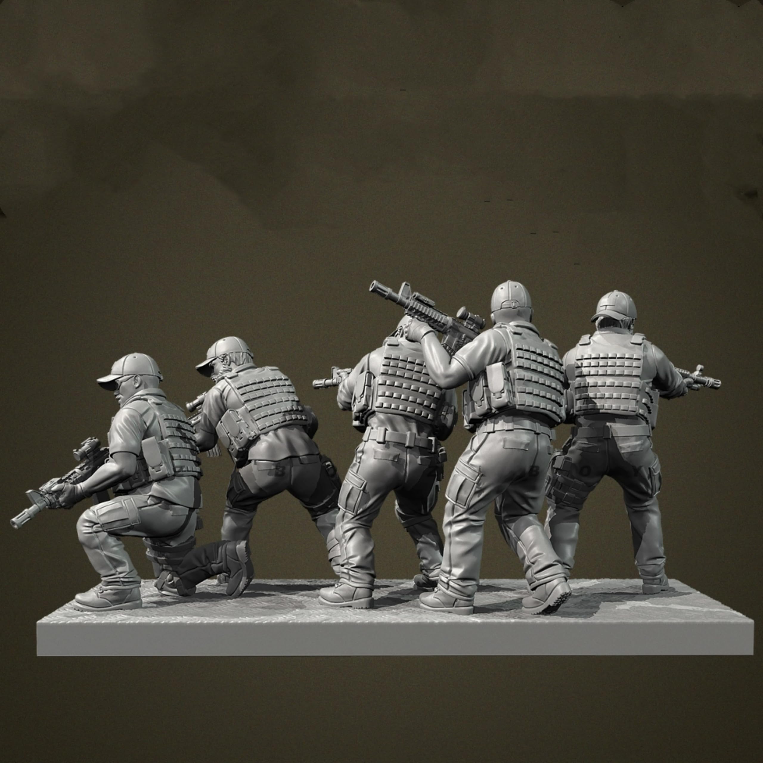 1/35 Kit de Modelo de Comando EE.UU., sin Pintar y sin Montar (4 Figuras) //l1b3J5