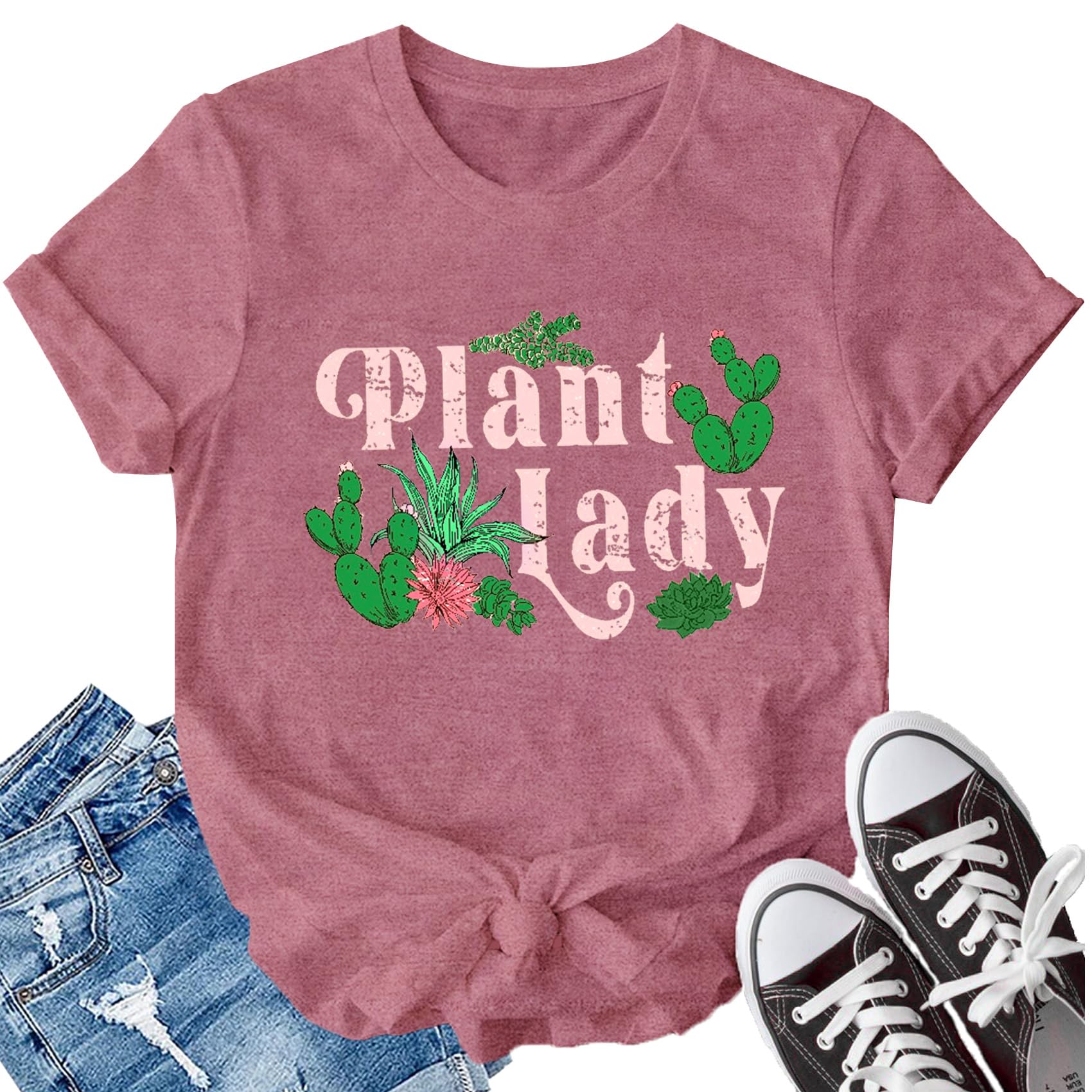 LBP Womens Garden Plant Lover Shirt Gardener Tshirt Gardening Plant Lady Short Sleeve