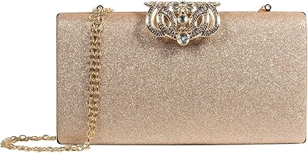 Ghime Women Glitter Clutch Evening Handbag Ladies Party Wedding Purse Bag