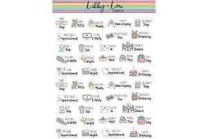 Libby and Lou Foil Planner Stickers: Elevate Your Planning with Shimmering Elegance