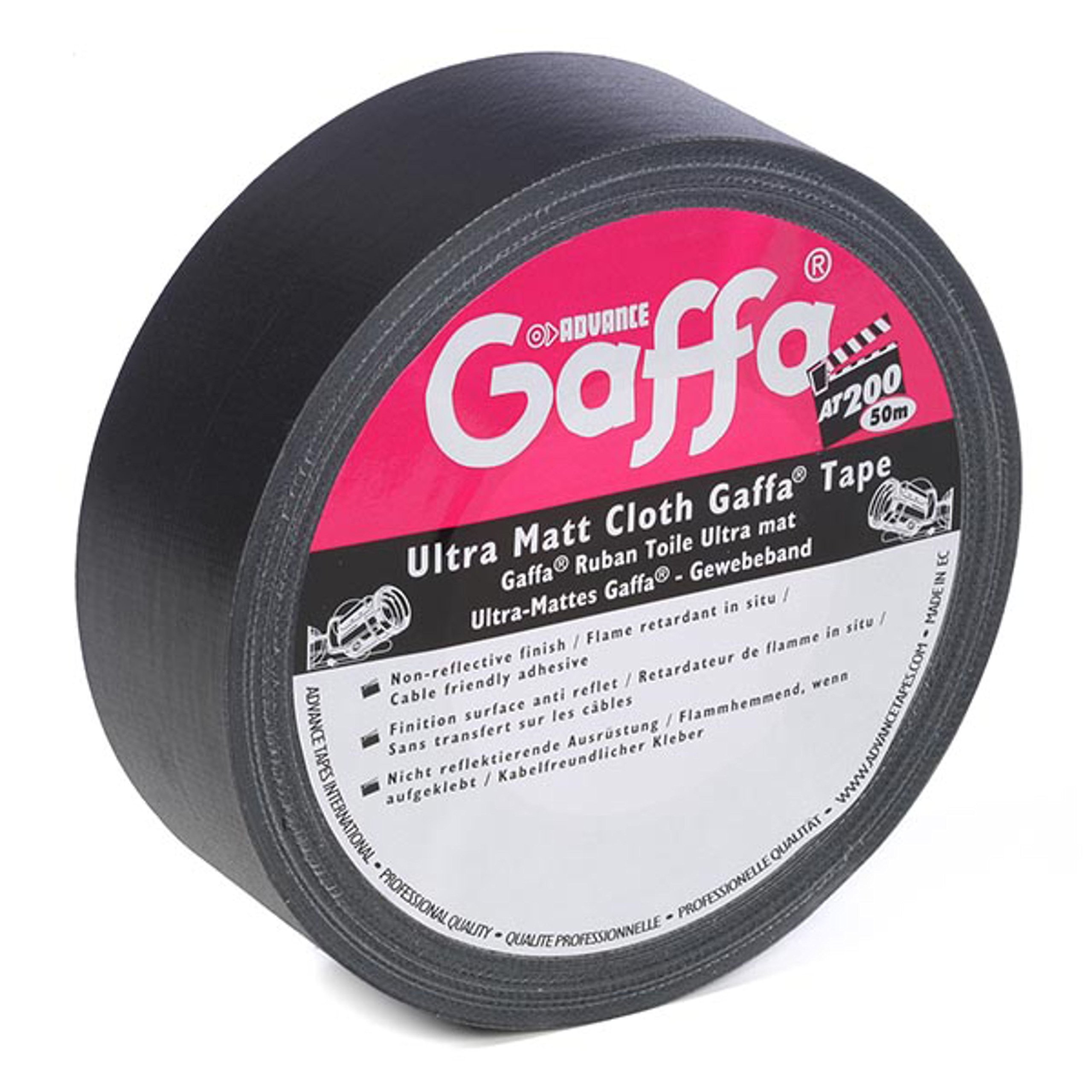 Advance AT200 Gaffa Gaffeurs Noir 50m Ultra-Matt
