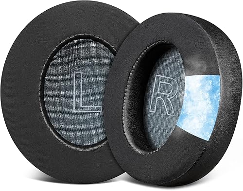 SOULWIT Almohadillas de gel refrescante de repuesto para auriculares Anker Soundcore Life Q30/Q30i/Q35, almohadillas para los oídos con tela de seda