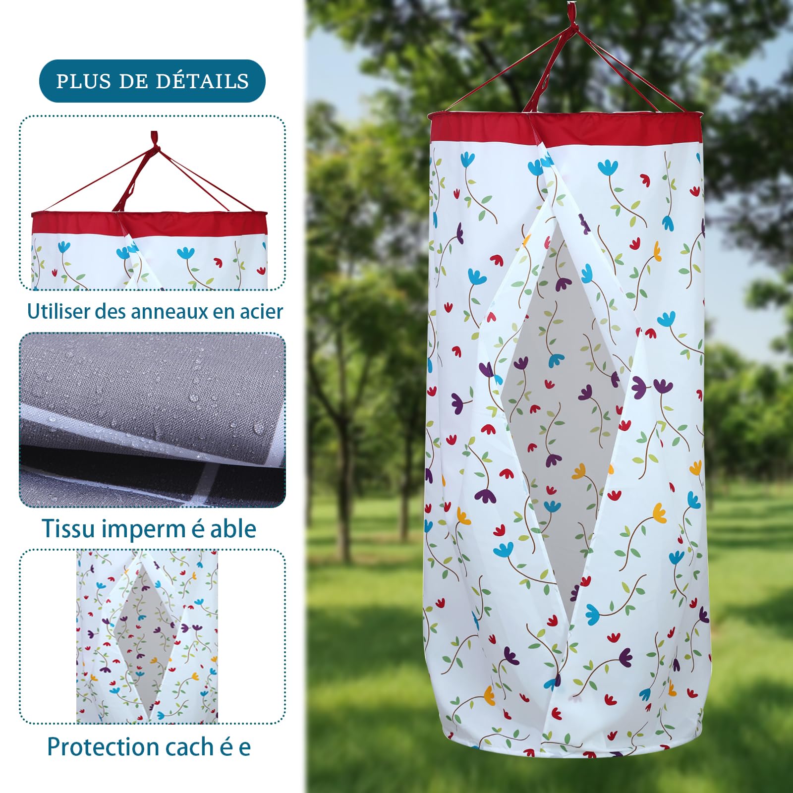 Tente Pop-Up Cabine Douche Et Changement Camping - Portable 0.9x2m - Imperméable