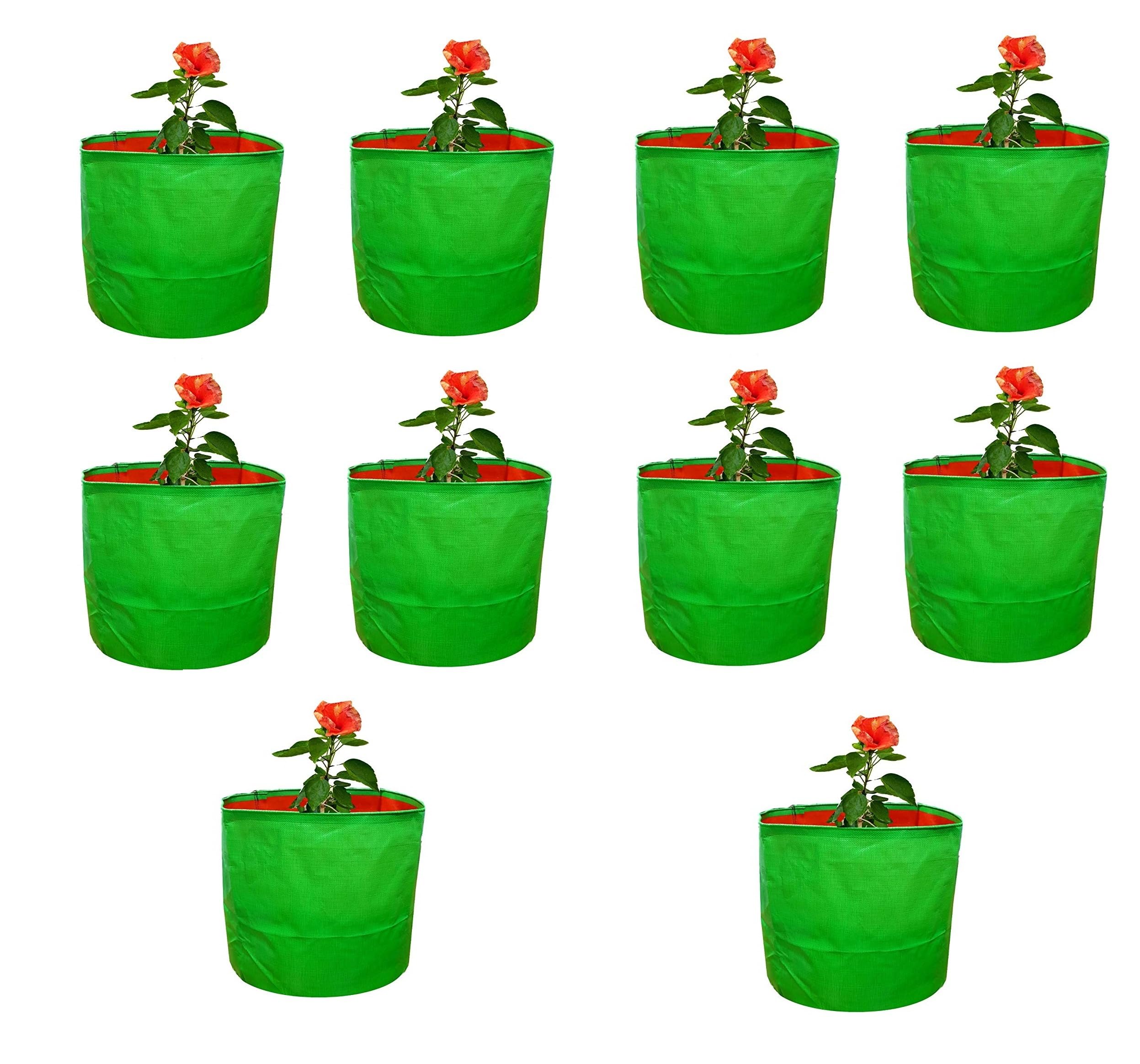 GML HDPE Round UV Stabilized Grow Bag, Green and Orange, 12 X 12 inch (10 Piece) (B07PKC87C3) Amazon Price History, Amazon Price Tracker