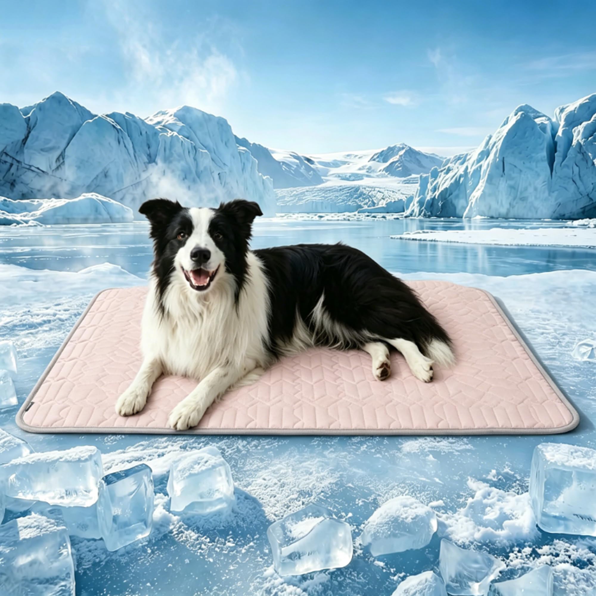 Kovah Dog Cooling Mat, 3 to 4 Degrees Cooler in Minutes (Pink, 28*35in)