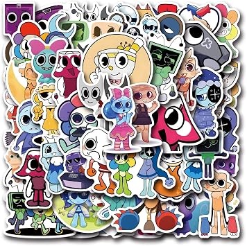 50Pcs Cute World Dandy's Stickers, Waterproof Vinyl Fun Game Stickers for Scrapbook Laptop Notebook Skateboard