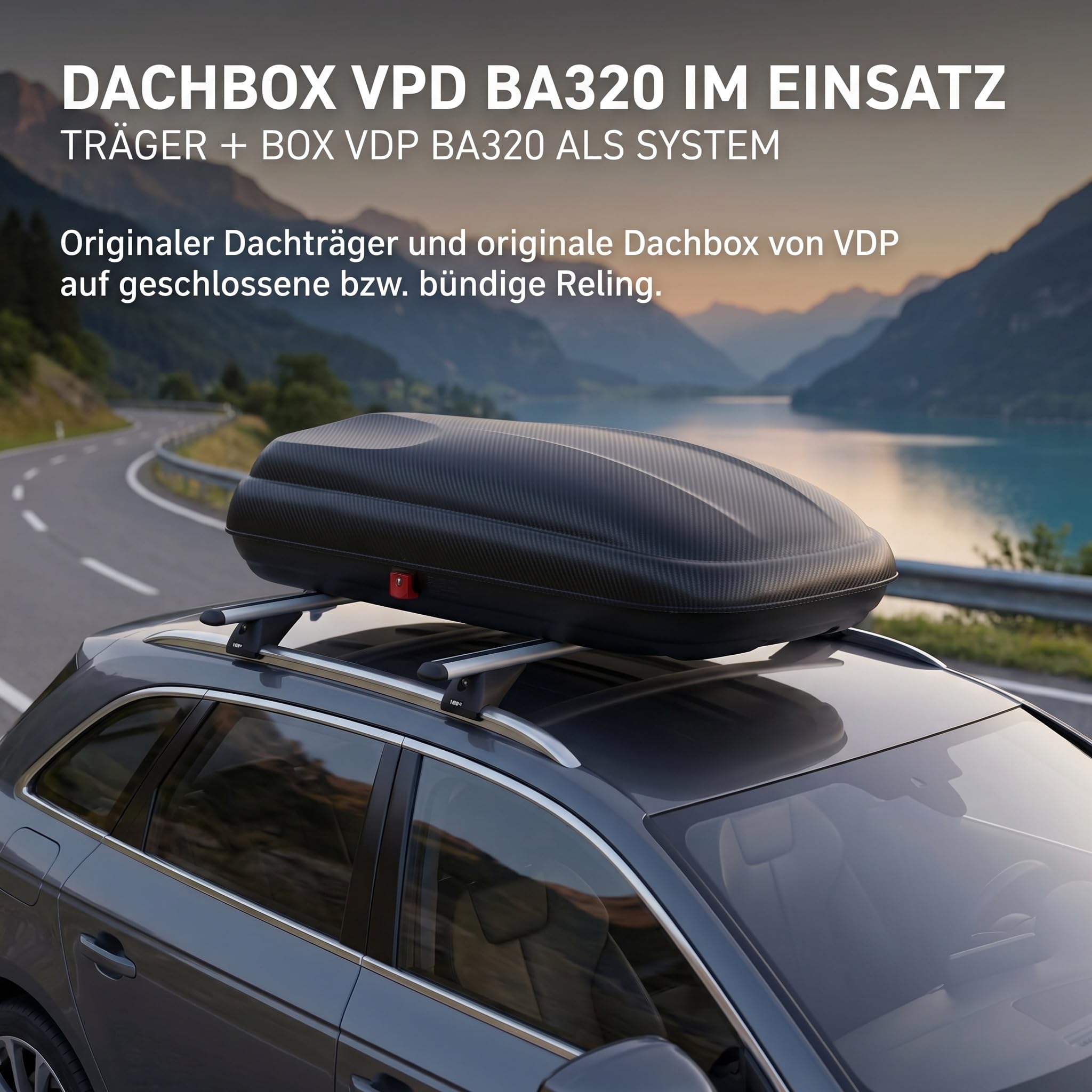 Dachgepäckträger Auto VDP-R003 Dachträger universal 120cm Aluminium 90kg Relingträger Auto Dachträger für bündige Dachschienen Silber