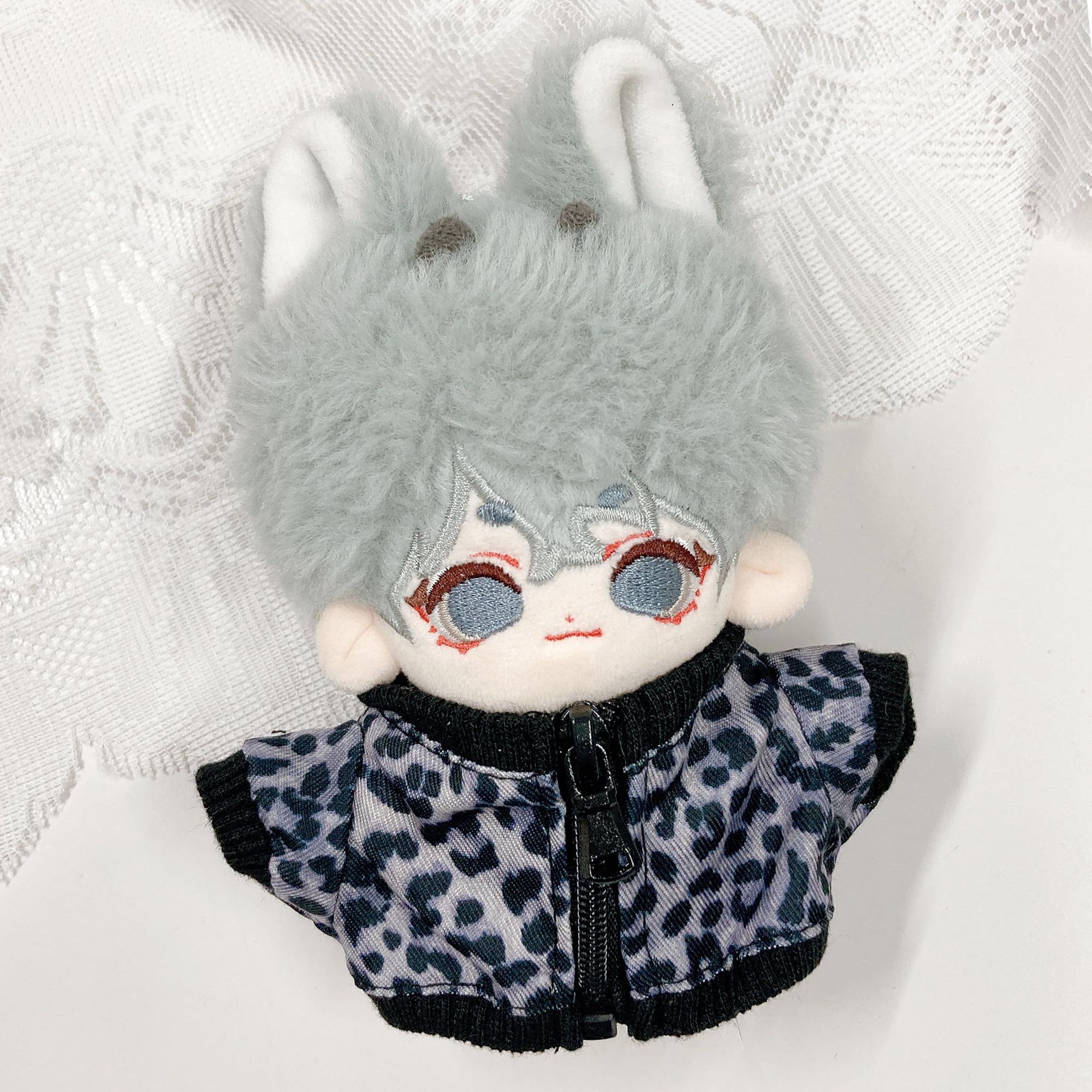Amazon.co.jp: ヒョウ柄ジャケット 10cmぬい服 ブラック 着ぐるみ