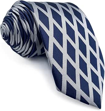 S&W SHLAX&WING Marineblauw Gele Stropdas en Zakdoek Set voor Mannen