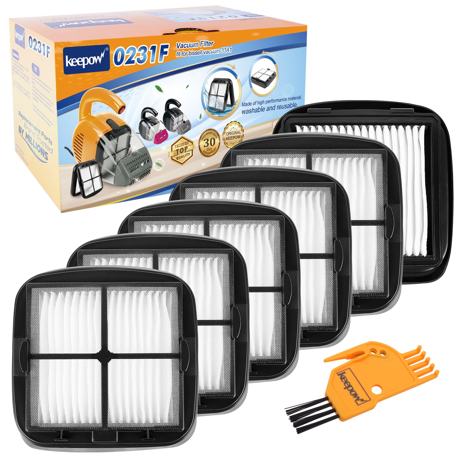 Amazon.com - KEEPOW Pet Hair Eraser Filter Replacement 97D5 6 Pack