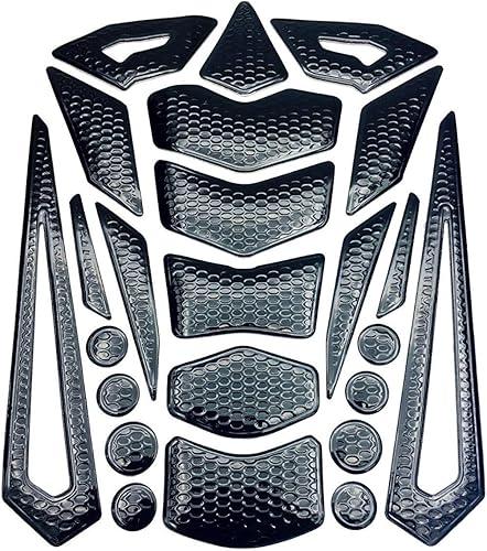 Niree Etiqueta engomada metálica de la almohadilla protectora del gas del tanque del luster de la motocicleta (A00)