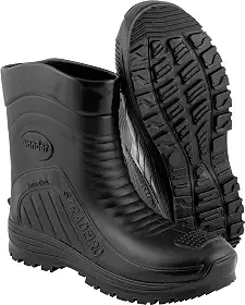 Bota De Pvc Preta, Cano Médio, Sem Forro, 39, Stradeiro, Vonder.