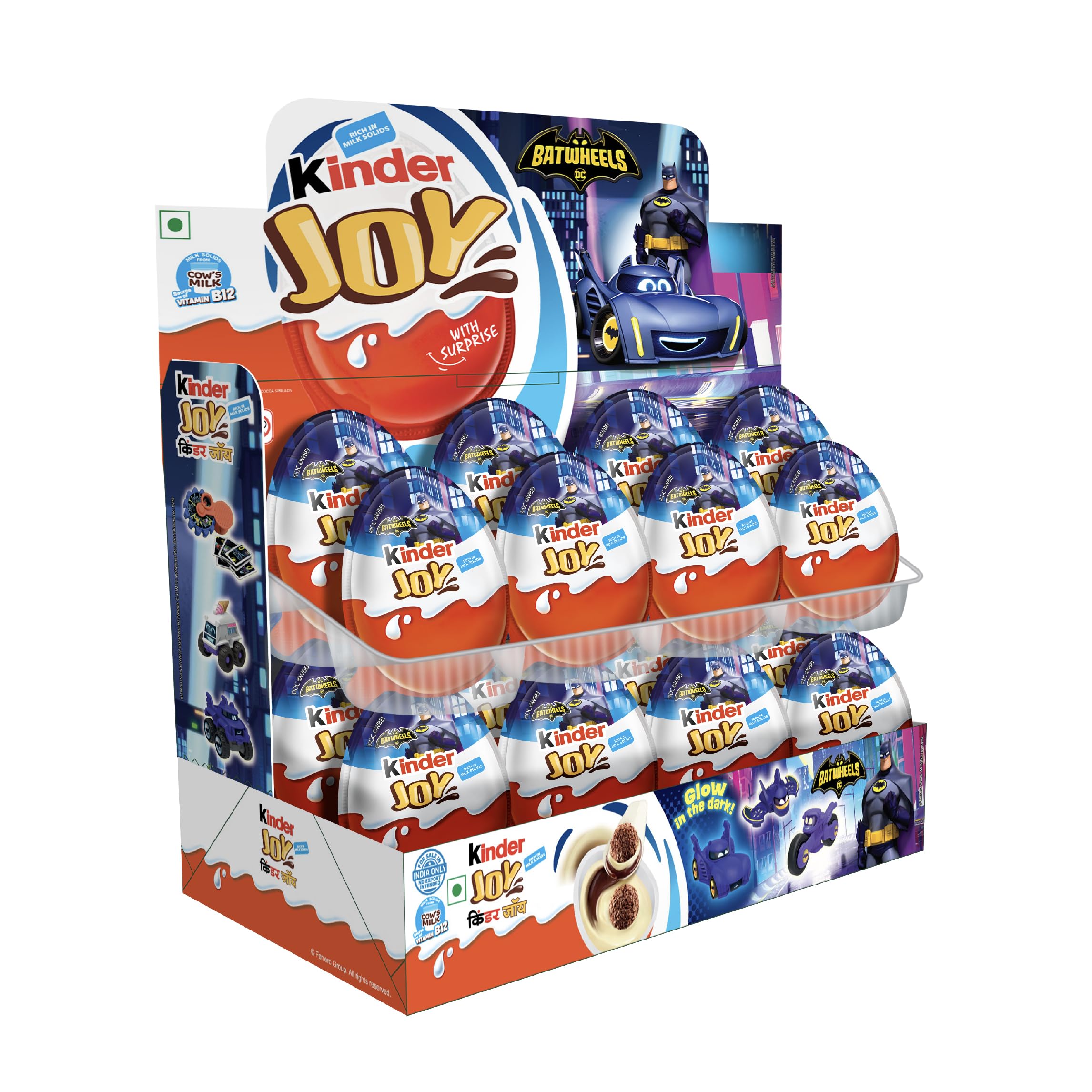 Kinder Joy Pack of 16 (Blue),Chocolate,320 Gm