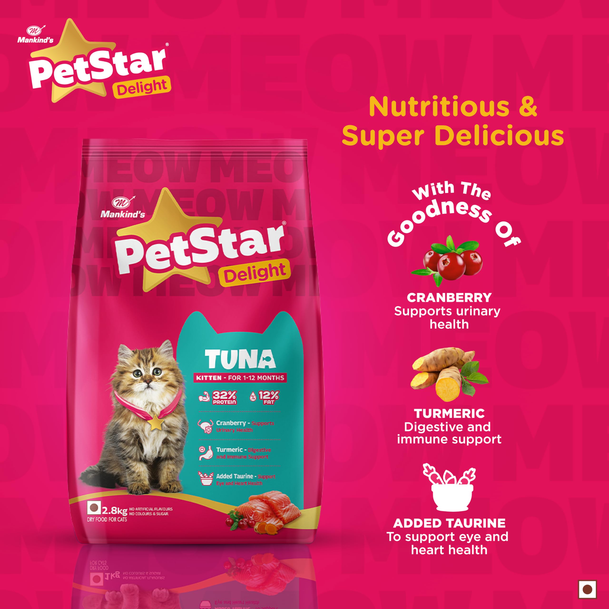 Mankind PetStar Kitten Cat Food – Tuna Flavour (400g) | Complete & Balanced Nutrition for Healthy Growth, Digestive & Hairball Care 2