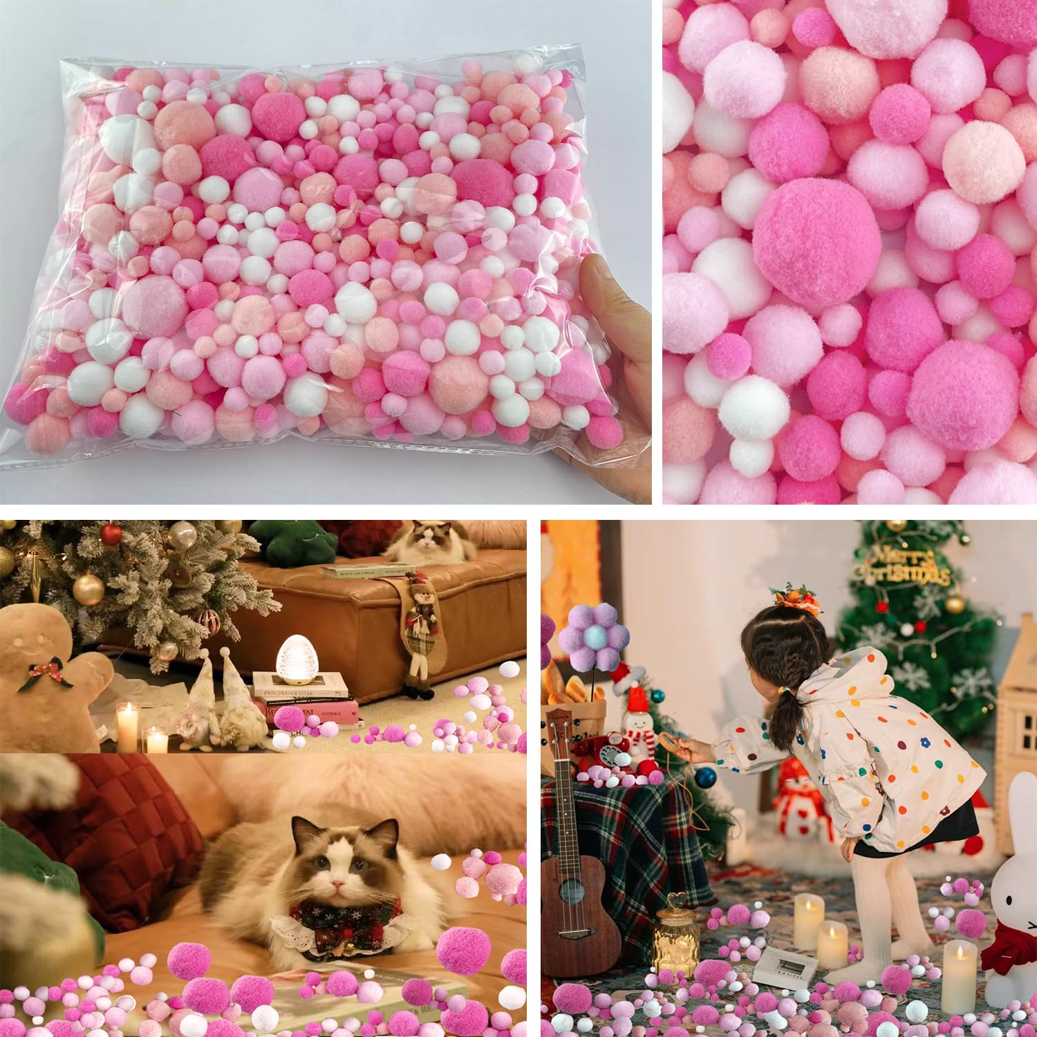 Amazon.co.jp: Jxpinet 1000個 5サイズ 1cmから3cm ポンポン