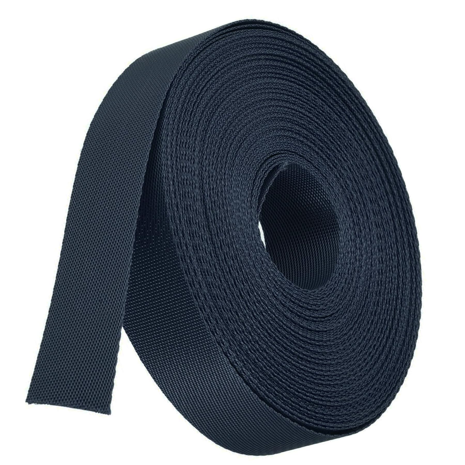 25mm Flat Nylon Webbing Strap for Backpack Cargo Strap Luggage-rack 1" x 15 Yards Dark Blue