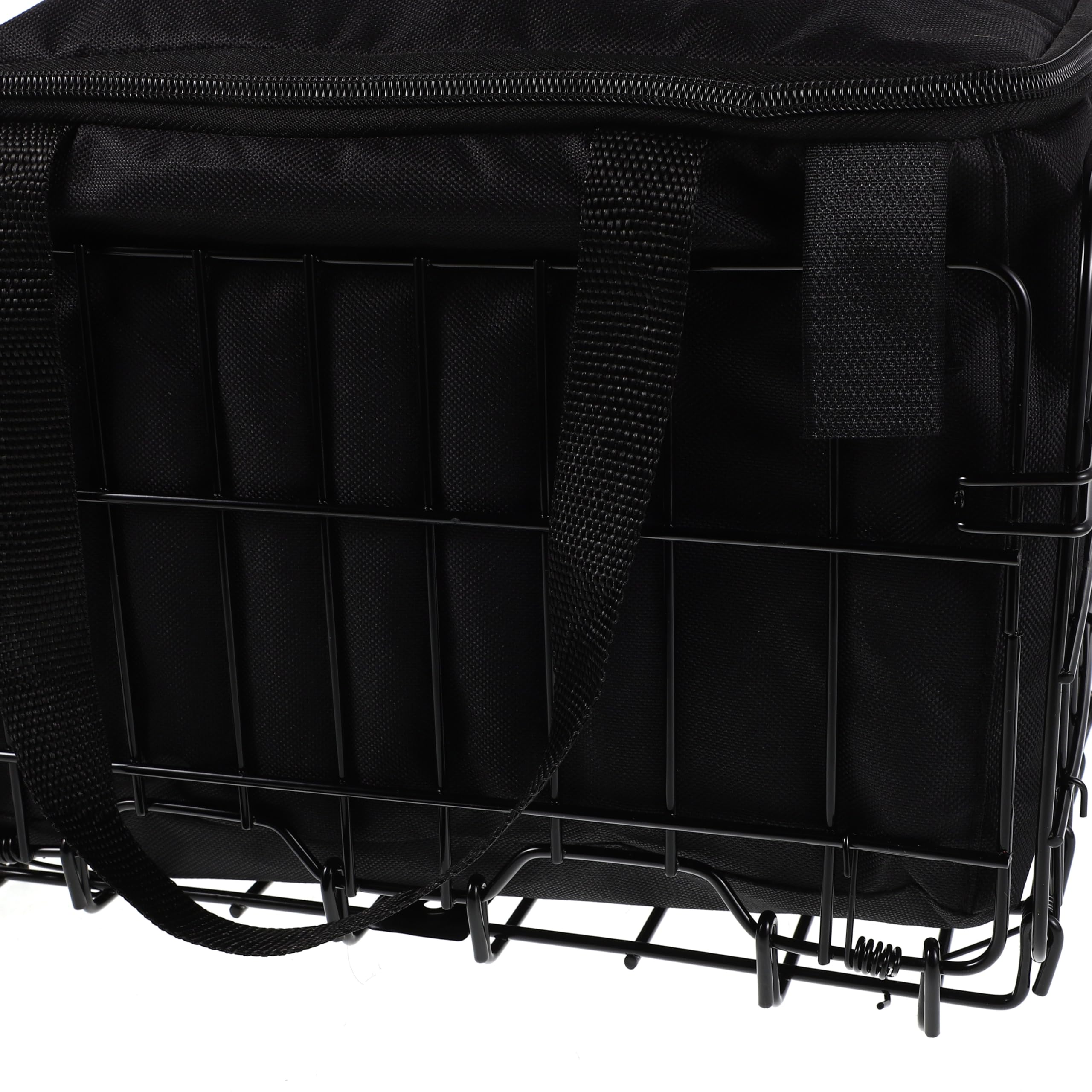 Ciieeo Cesta Negro Plegable para Metal Gran Capacidad Bicicleta