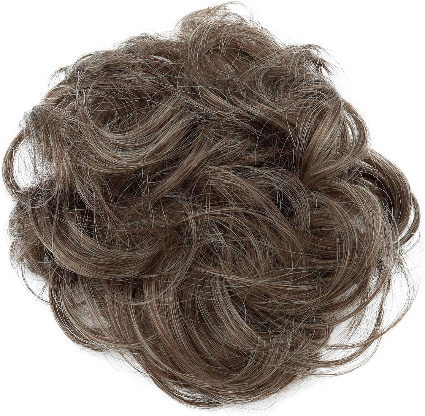 PRETTYSHOP Hairpiece Scrunchy Updo Bridal Hairstyle Voluminous Wavy Messy Bun Brown Mix G24A - Image 3
