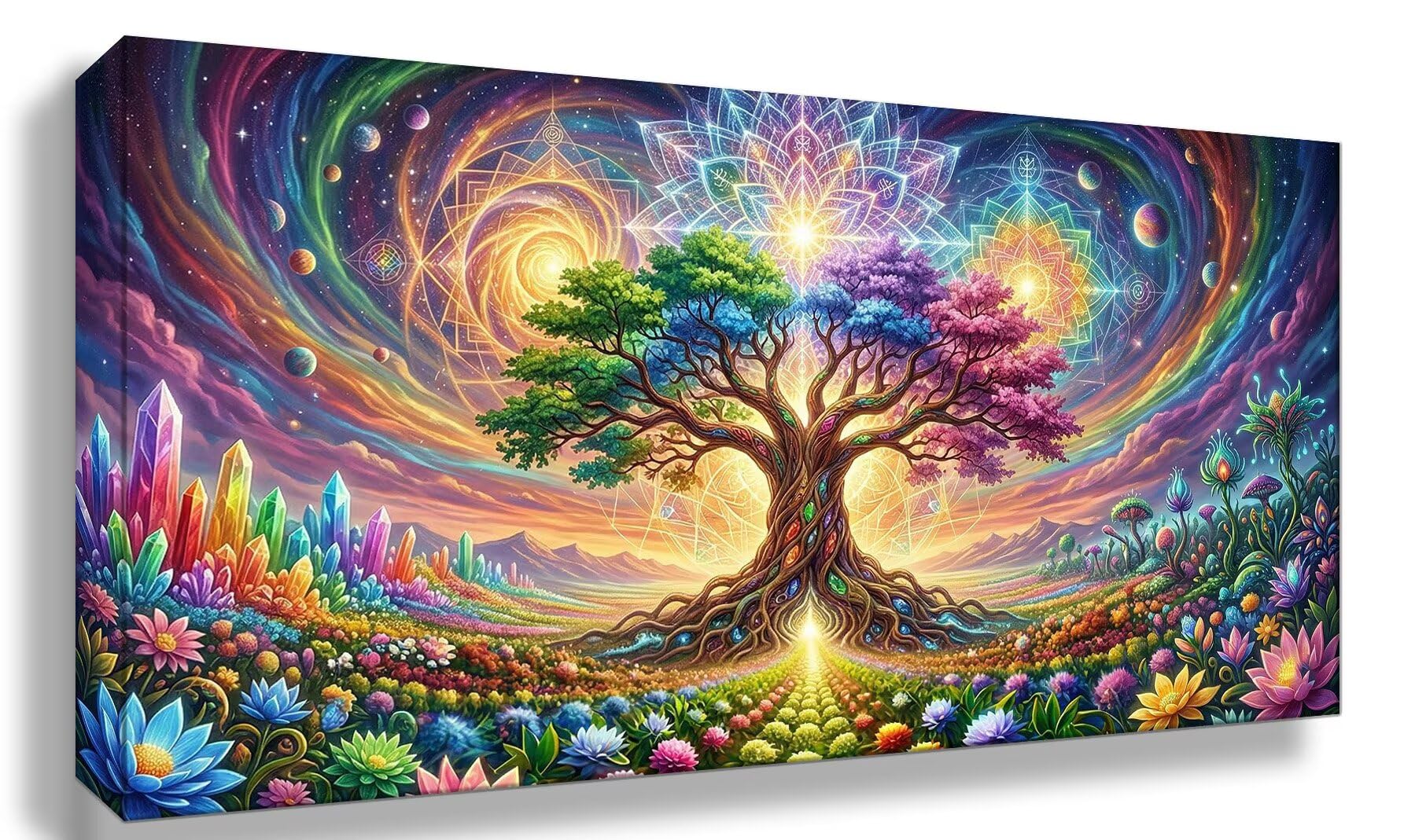 Diamond Painting Farbe Diamond Painting Erwachsene XXL Baum des Lebens, 5D Full Eckige Steine Drill Diamanten Malen Nach Zahlen, DIY Set Mosaikherstellung Kreativ Set für Erwachsene 60x120cm, Cod-376