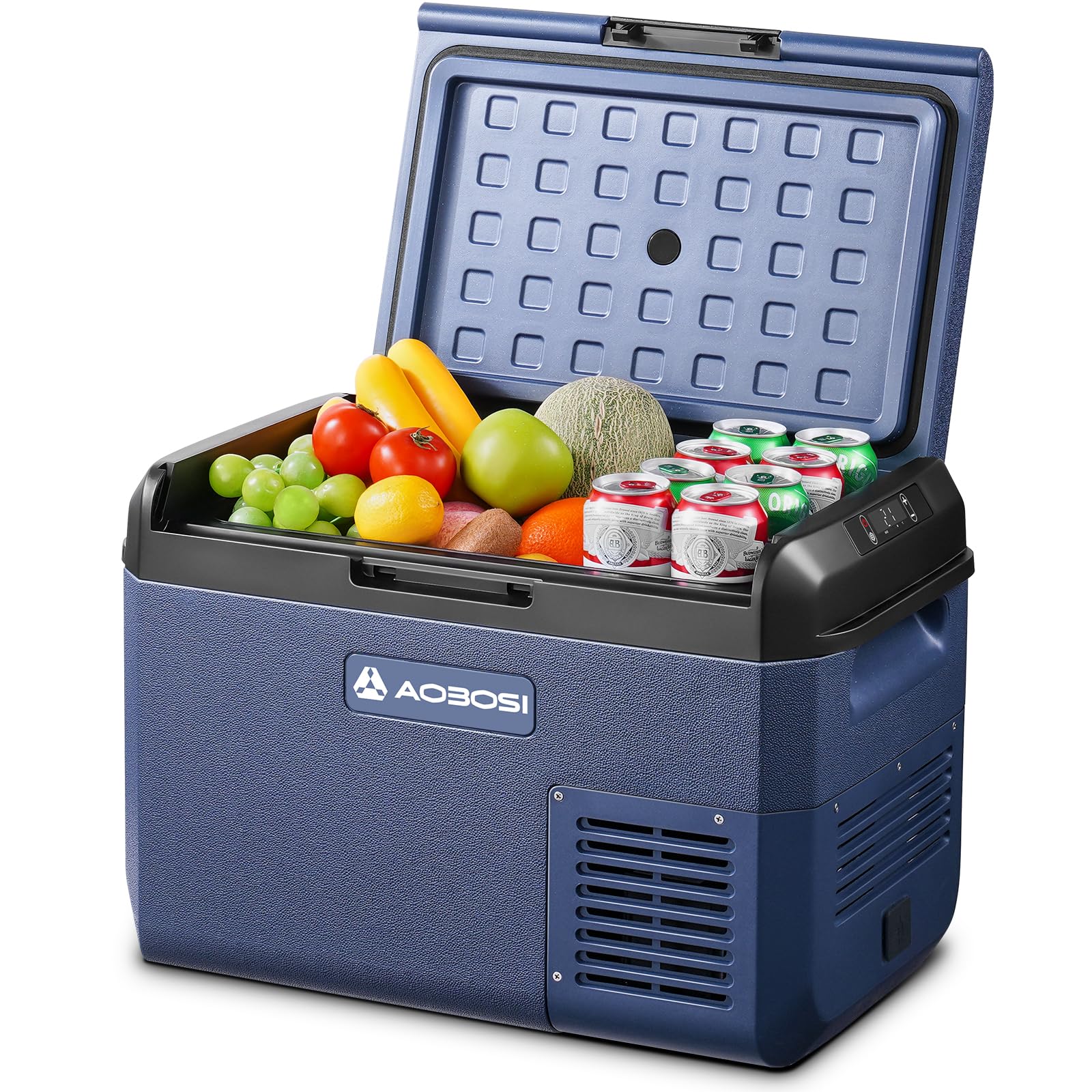 AAOBOSI 25L Compressor Cool Box： IPX4 Waterproof, -20 °C to 20 °C, Portable | IPX4 waterproof, compressor cool box -20°C to 20°C, LED display, 12V 24V 230V AC, for car, truck, boat, camping