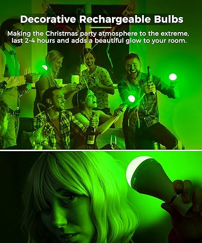 Miniatura 5 de LOHAS - Bombillas verdes recargables 2 unidades, bombilla de emergencia LOHAS, bombilla de reserva de batería de 12 W para el hogar, bombilla de
