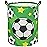 TIBAOLOVER Soccer Kids Laundry Basket Baby Hamper Soccer Toy Storage Bin for Boys Room Decor Baby Nursery Hamper Gift Baskets for Bedroom Bathroom(Green Soccer)