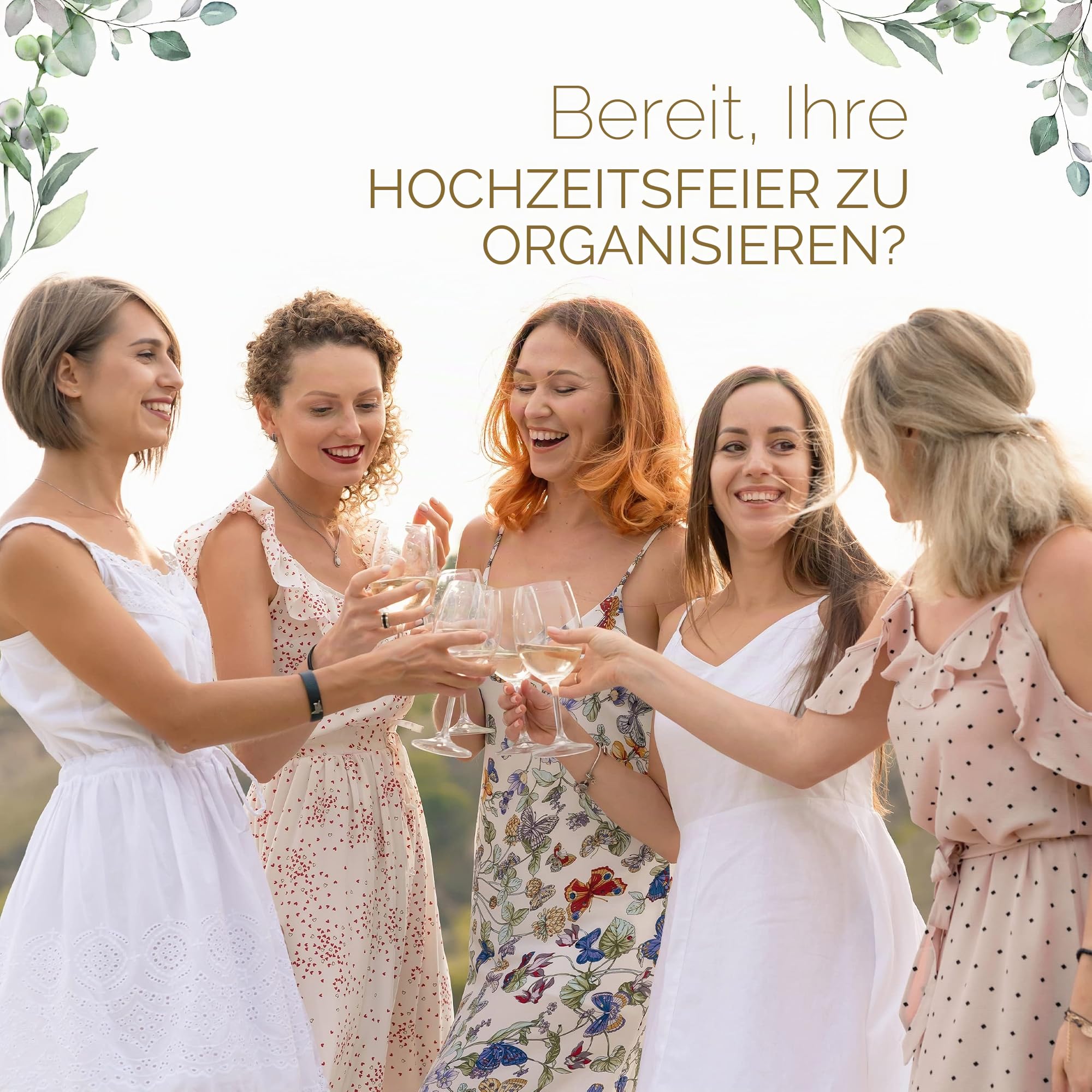 Hochzeitsplaner & Organizer – Floral Gold Edition – Tagebuch Verlobungsgeschenk Buch & Kalender