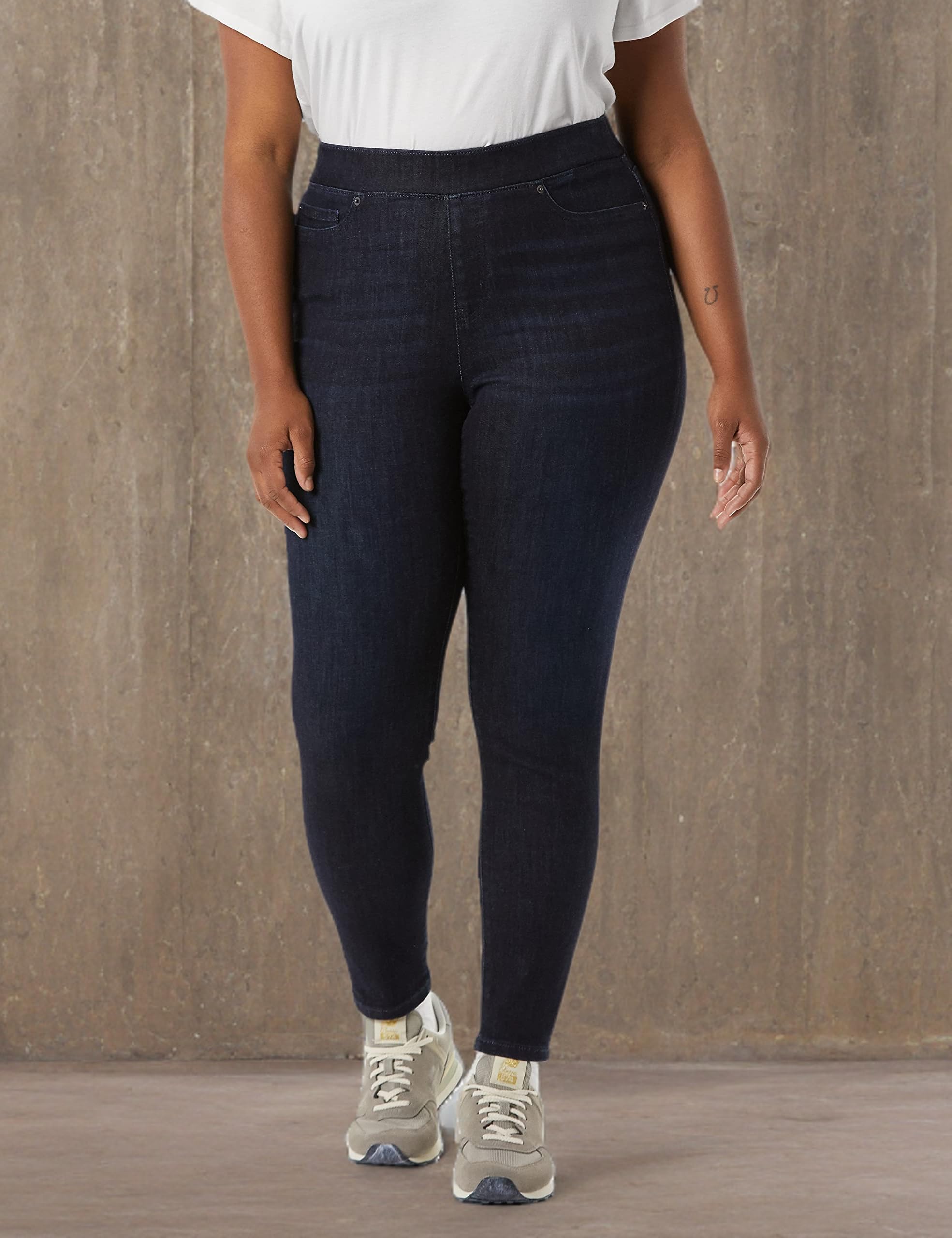 Amazon Essentials Jegging Elasticizzato Senza Zip a Vita Media - Colori Fuori Produzione Donna